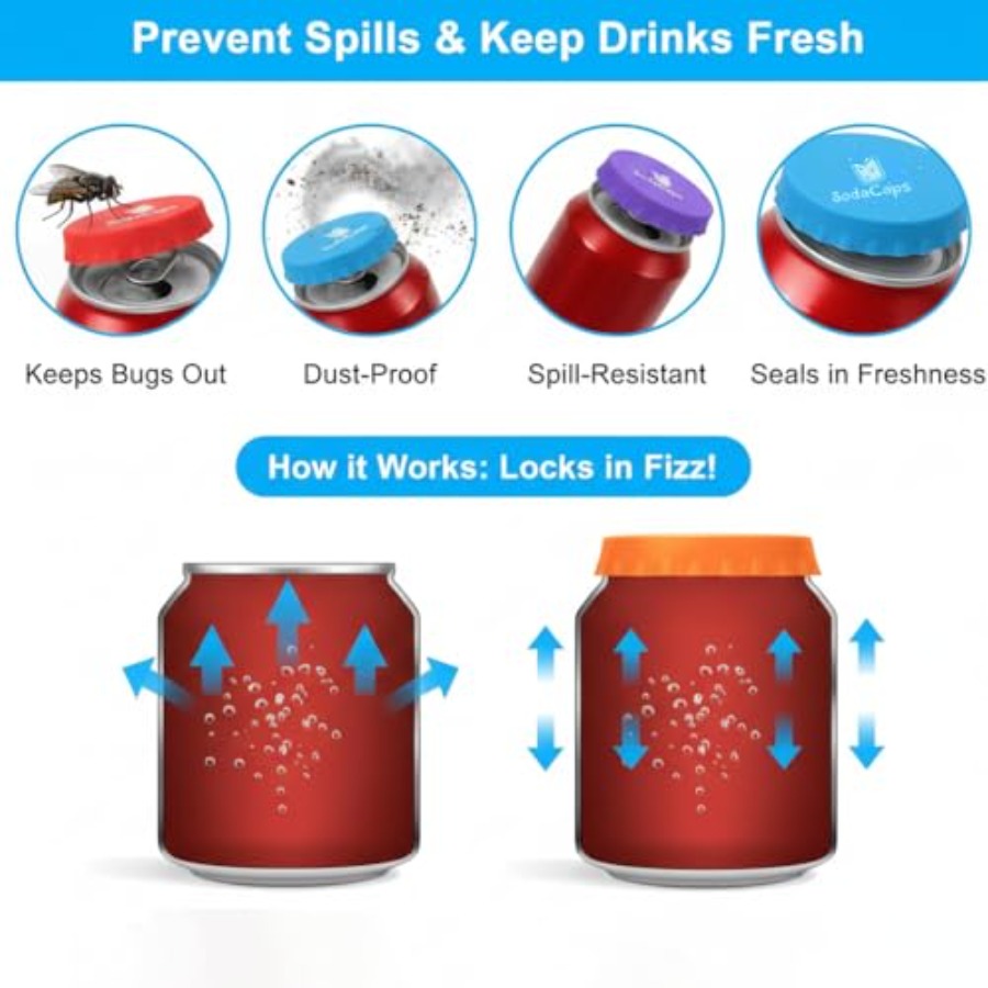 أغطية علب المشروبات الغازية من - مراجعة Silicone Stretch Lid وسعره